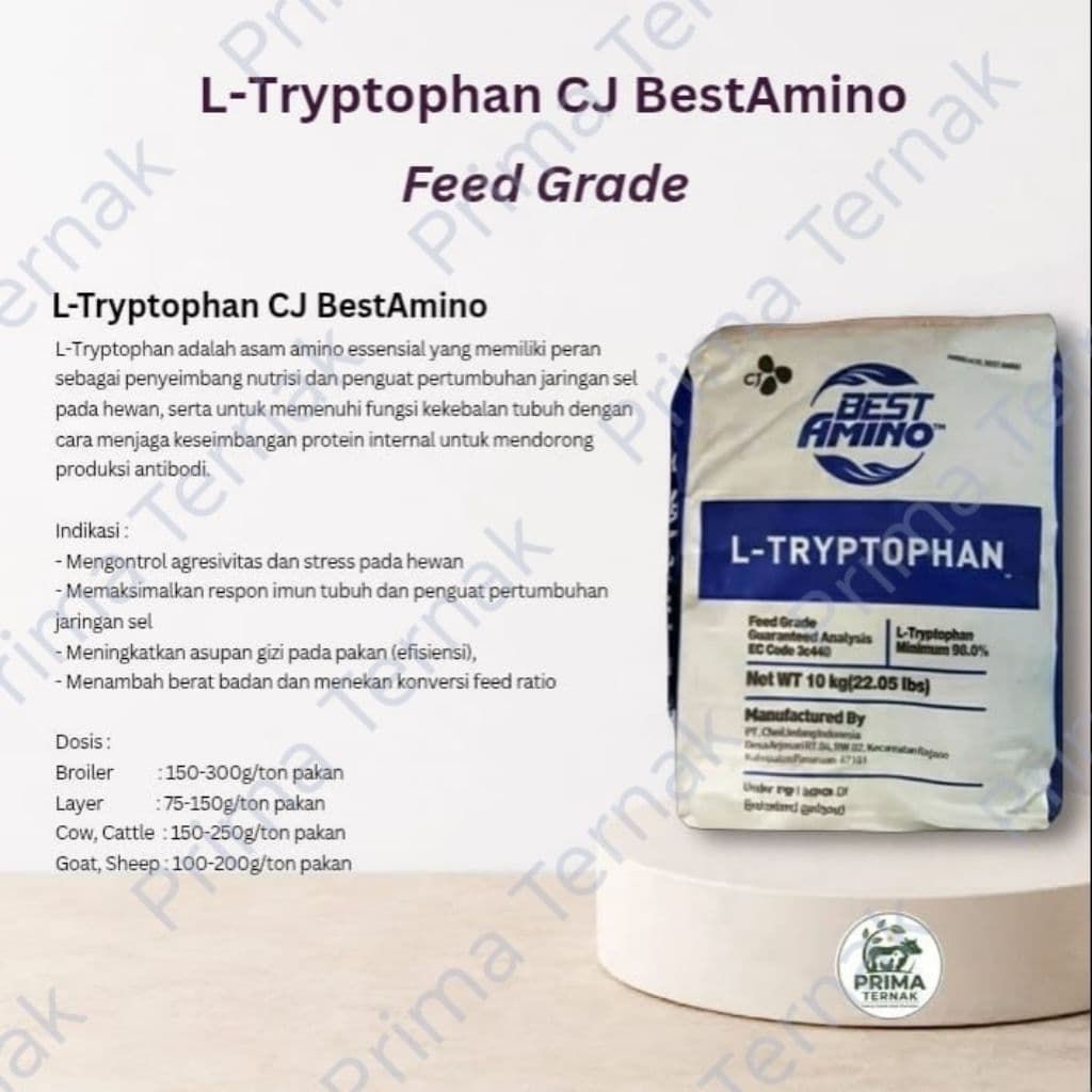 L-Tryptophan CJ BestAmino Amino Esensial untuk Pakan Ternak 100 gr