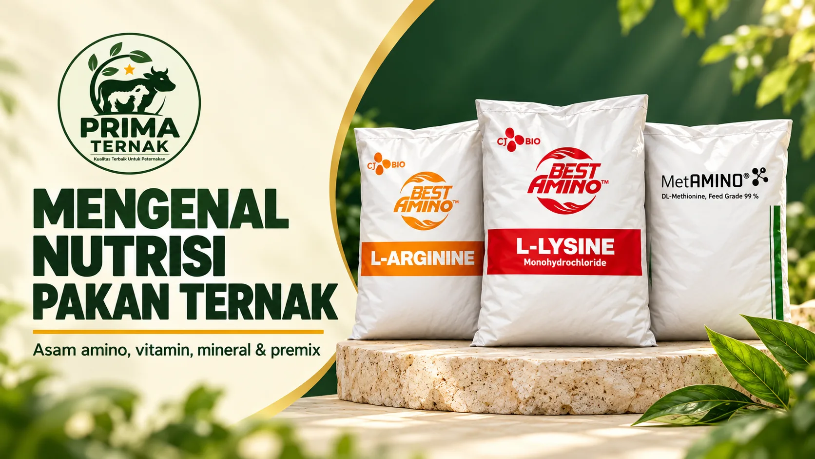 Mengenal Nutrisi Pakan Ternak: Asam Amino, Vitamin, Mineral dan Premix