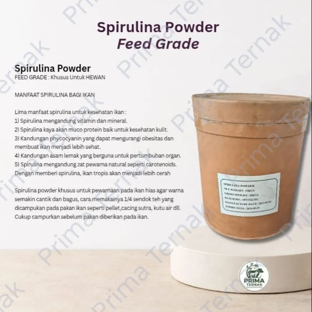 Spirulina Powder 25Kg Khusus untuk Hewan