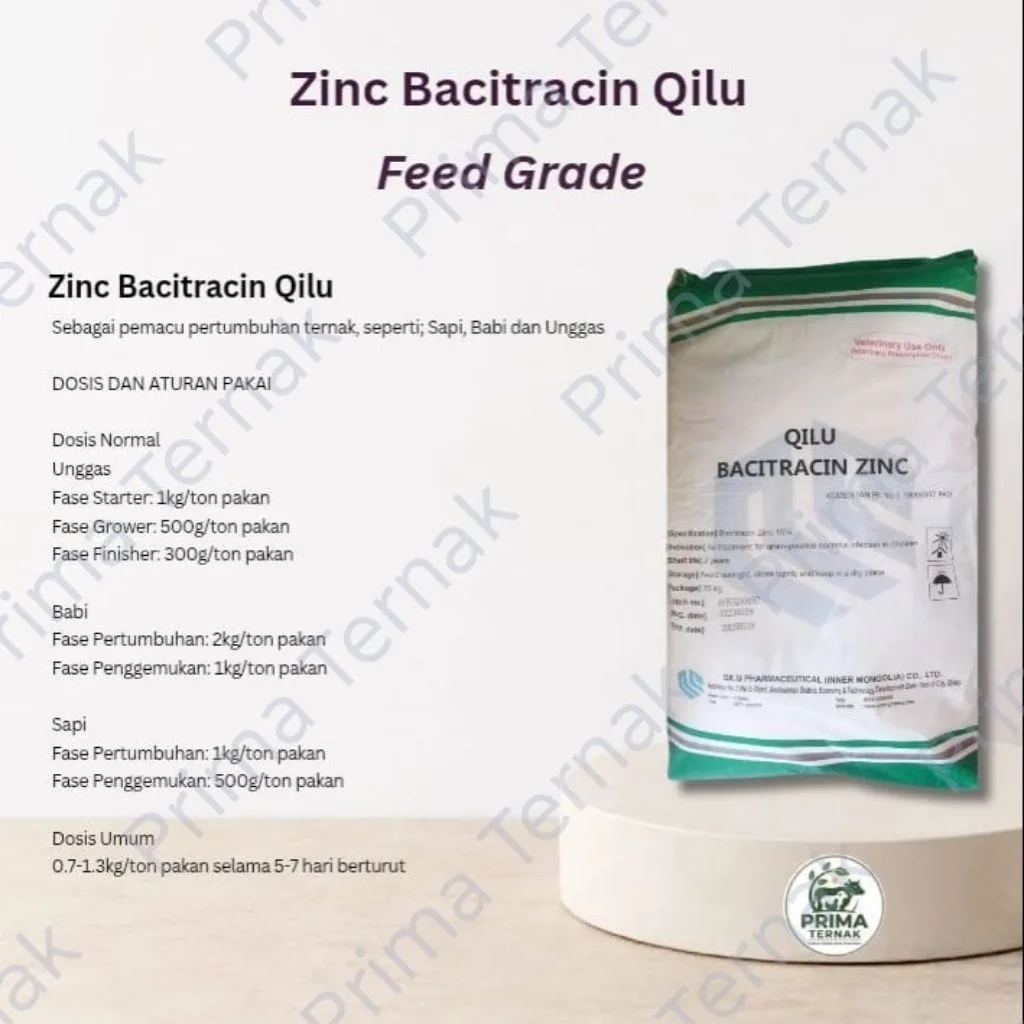AGP Zinc Bacitracine Qilu untuk Pertumbuhan Ternak