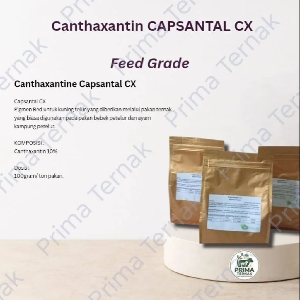 CAPSANTAL CX 1 kg Canthaxantin Pigmen Red untuk Unggas Ikan