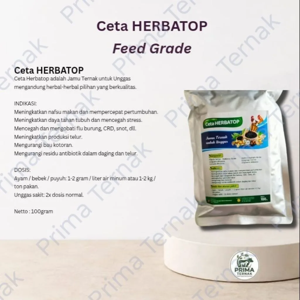 Ceta Herbatop Jamu Ternak Minuman Herbal untuk ternak