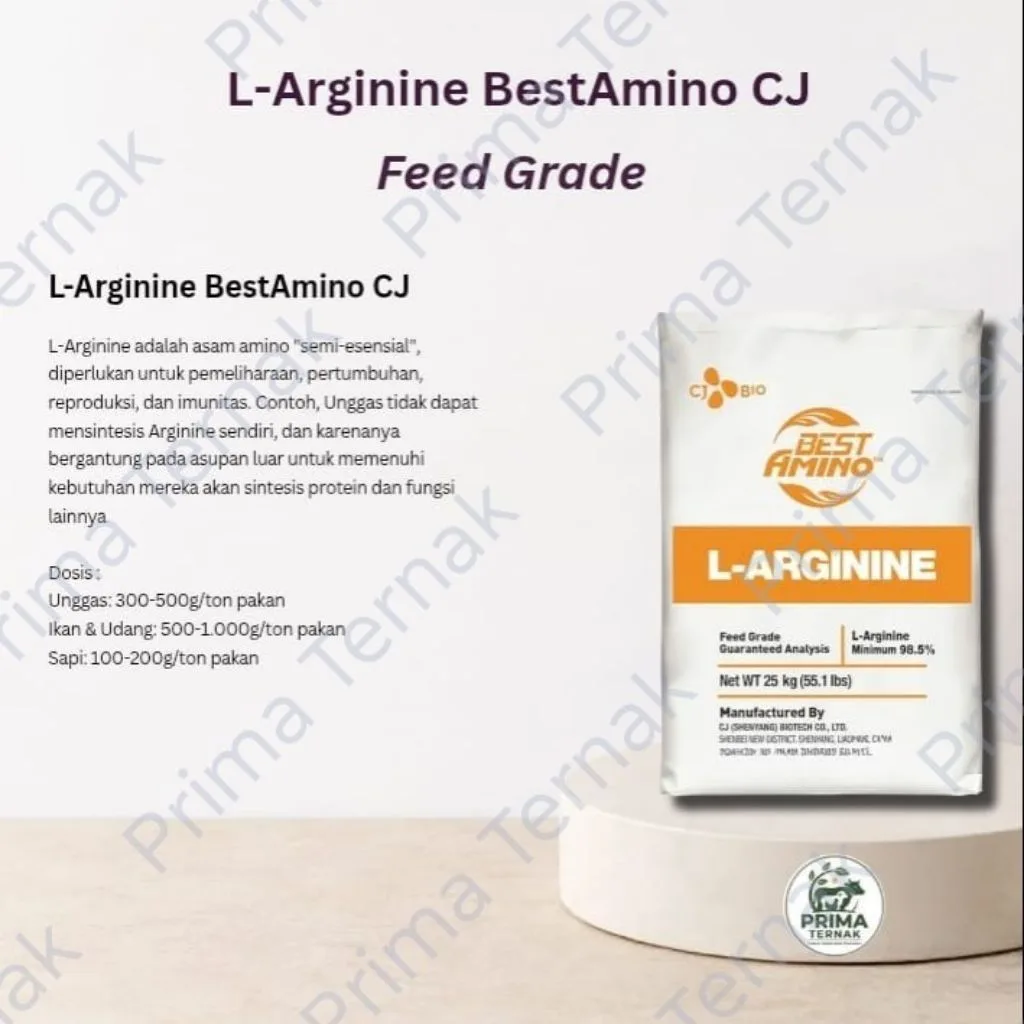 L-Arginine BestAmino CJ 1 Kg 500 gr 250 gr Amino Esensial untuk Ternak
