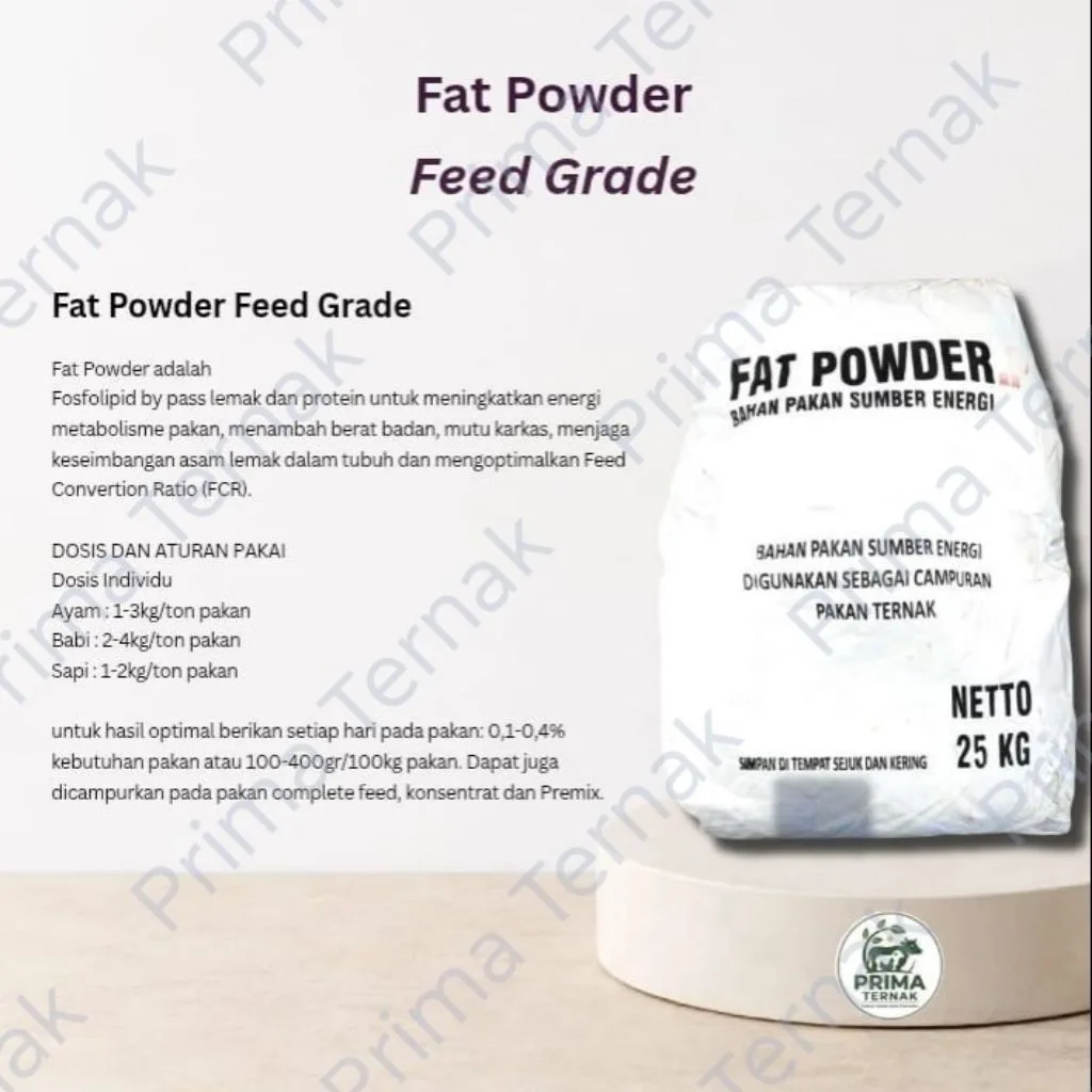 Fat Powder 1 Kg Sumber Energi Tinggi untuk Pertumbuhan Ternak 25 kg
